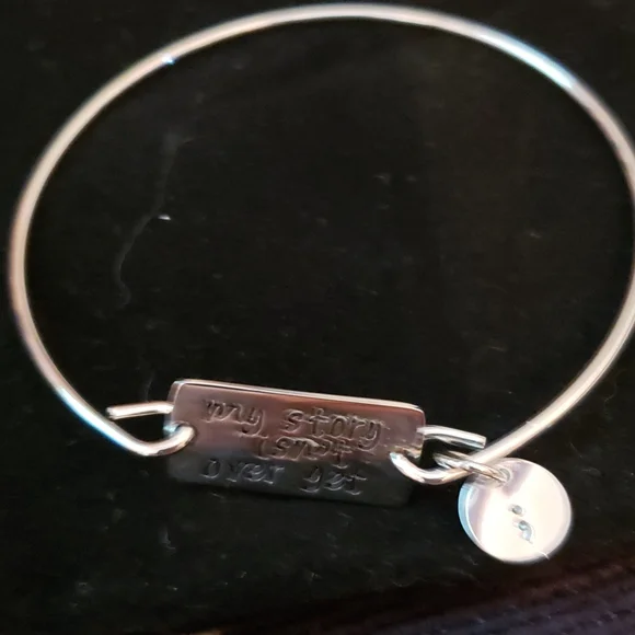 Suicide awareness bracelet.   My story isn't over yet with a semicolon charm. - Picture 2 of 2